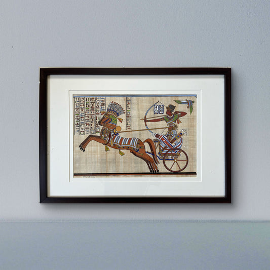 Egyptian Papyrus Art - Pharaoh’s Chariot The Palace of Hues