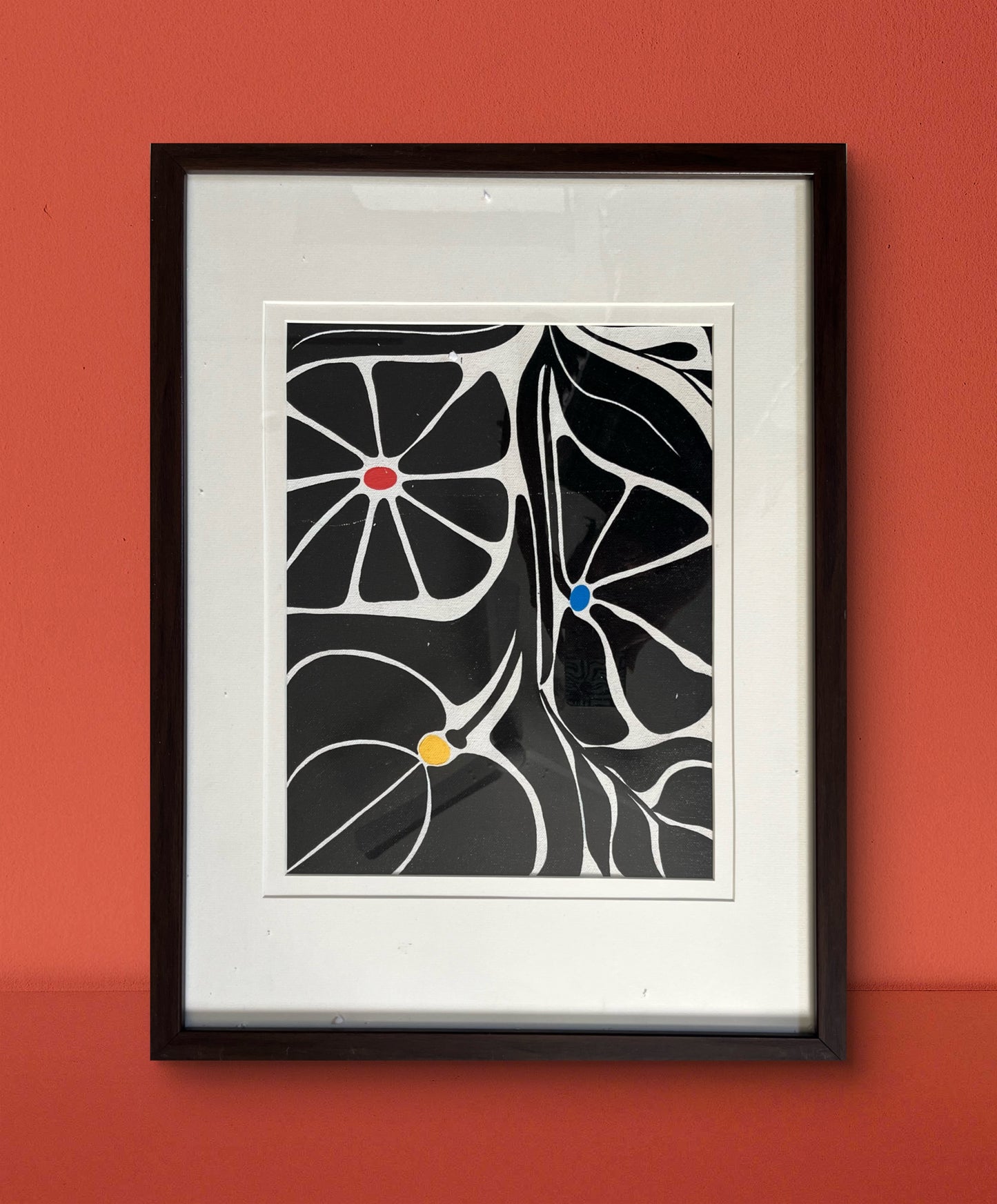 Hand Painted Bohemian Black Set of Three