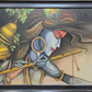 Divine Flute Player Art, framed