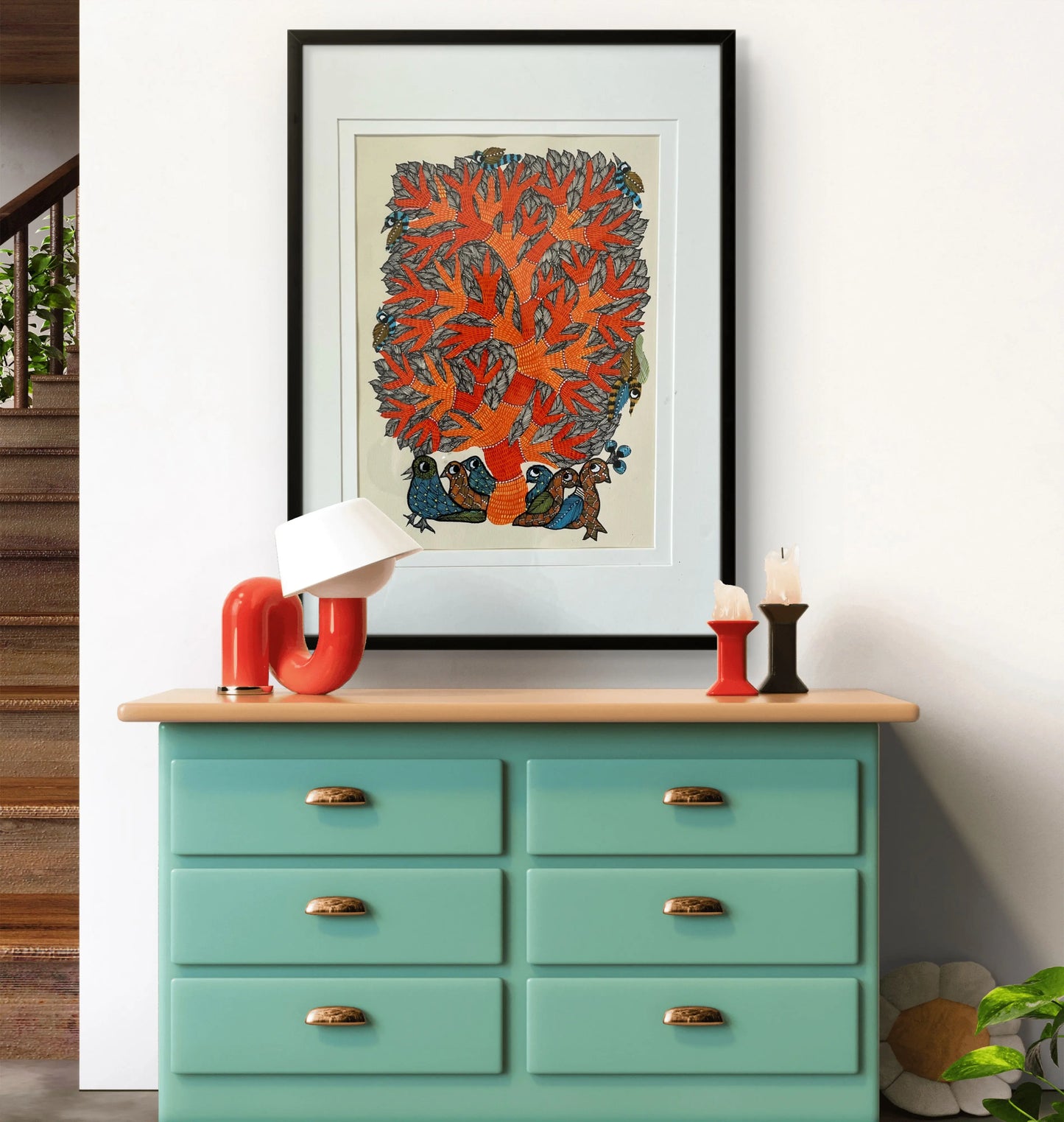 Gond Art - Tree of Many Stories The Palace of Hues