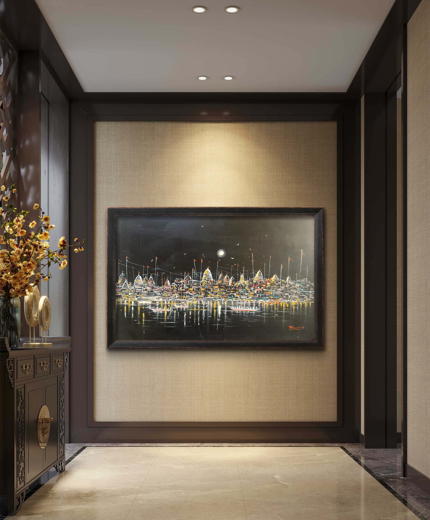 Moonlit Ghats The Palace of Hues