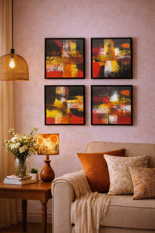 Abstract Art Set of 4 III The Palace of Hues