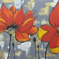 Floral Abstract Canvas Art, brushwork detail