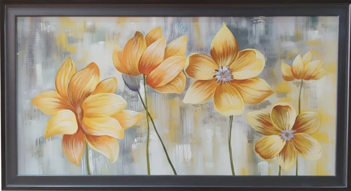 Floral Canvas Wall Art, framed