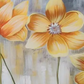 Floral Canvas Wall Art, brushwork detail
