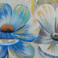 Floral Impressionist Canvas Art, brushwork detail