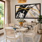 Golden Arch Abstract Canvas shown in a room setting