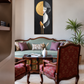 Golden Lady Silhouette Art shown in a room setting