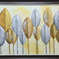 Golden Leaf Abstract Canvas, framed