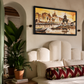 Golden Varanasi Ghat Landscape shown in a room setting
