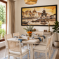 Golden Varanasi Ghat Landscape shown in a room setting