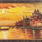 Golden Varanasi River Sunset, framed