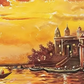 Golden Varanasi River Sunset, brushwork detail
