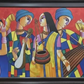 Indian Folk Musicians Canvas, framed