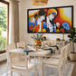 Indian Love Story Artwork shown in a room setting