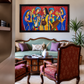Indian Musicians Wall Art shown in a room setting