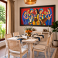 Indian Musicians Wall Art shown in a room setting