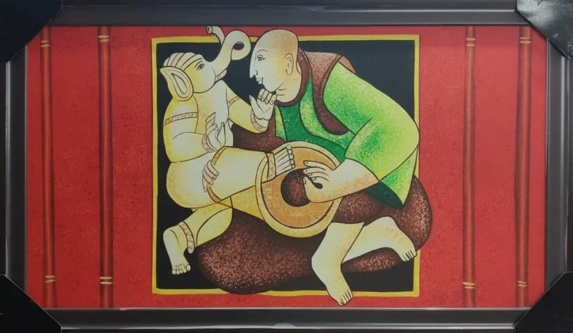 Indian Mythological Art, framed
