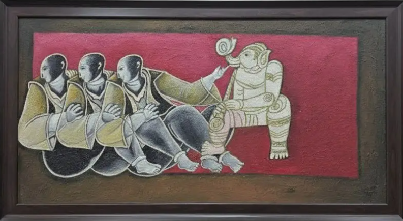 Modern Art X, framed