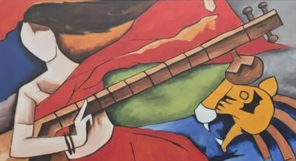 Modern Art XI, brushwork detail