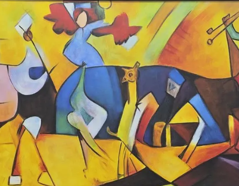 Modern Art XII, brushwork detail