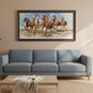 Galloping Horses Watercolor Painting