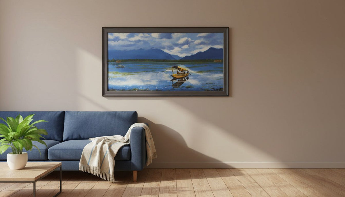 Kashmir Lake Scene Painting