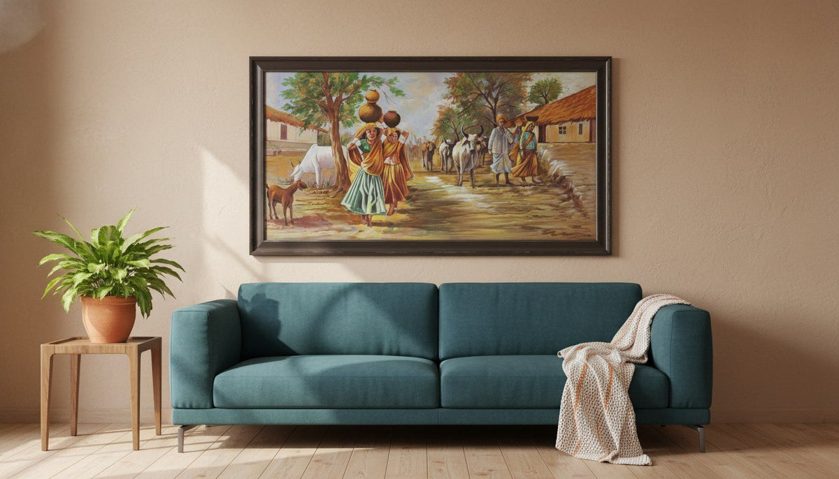 Rural Indian Village Scene