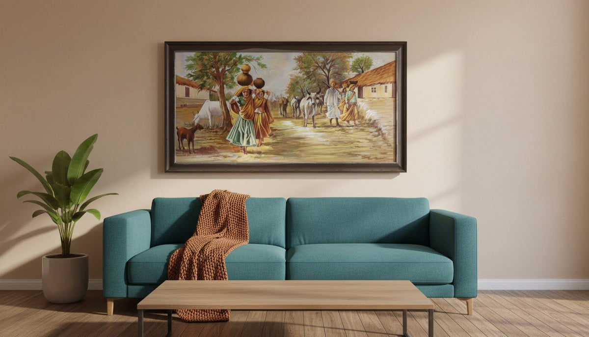 Rural Indian Village Scene