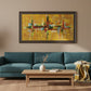 Golden Abstract Cross Canvas