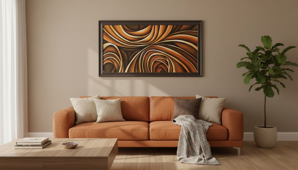 Swirling Warmth Abstract Canvas