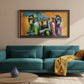 Colorful Monkey Trio Canvas