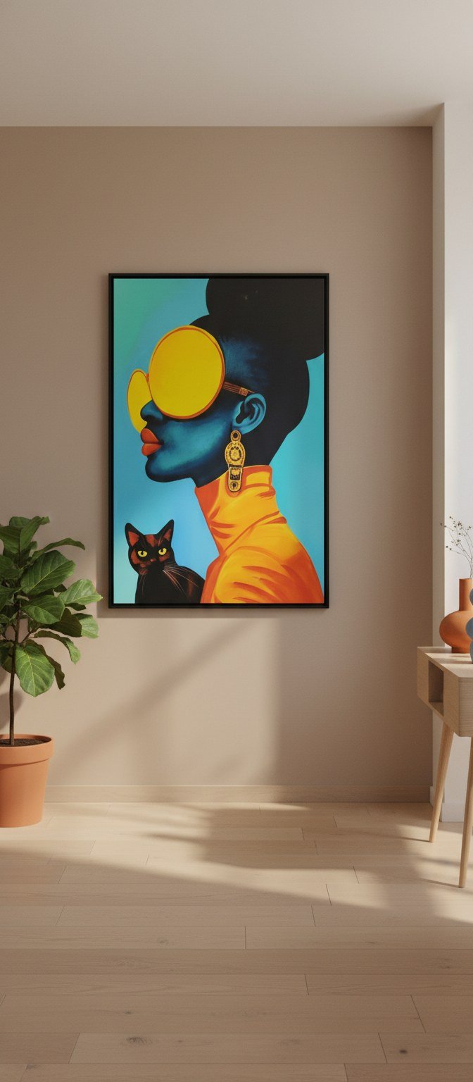 Stylish Woman & Cat