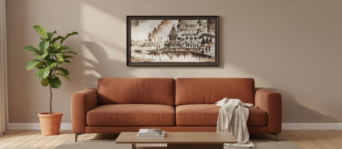 Varanasi Cityscape Watercolor