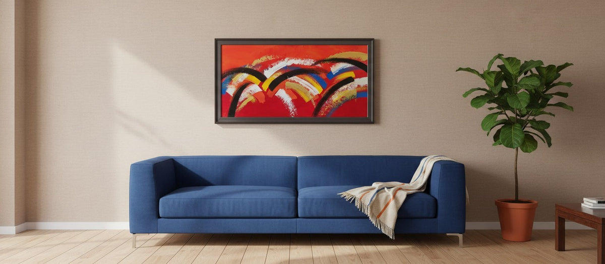 Bold Brushstroke Abstract Canvas