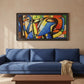 Abstract Bird Forms Painting