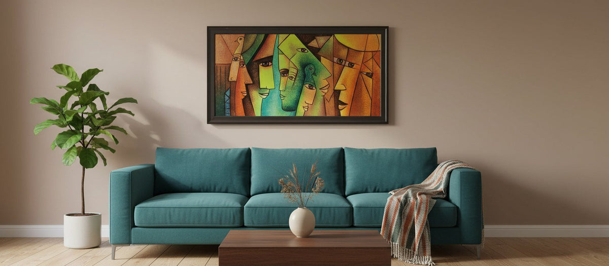 Cubist Faces Canvas Art