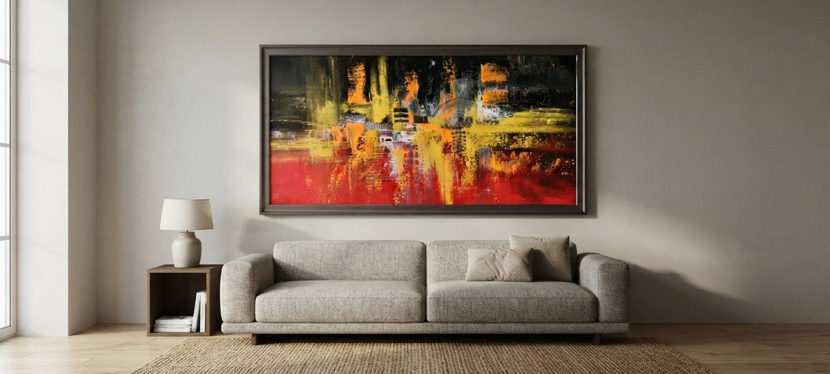 Vibrant Abstract Geometric Canvas