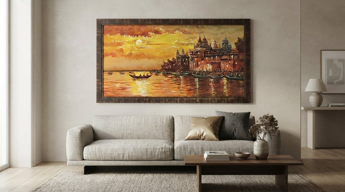 Golden Varanasi River Sunset