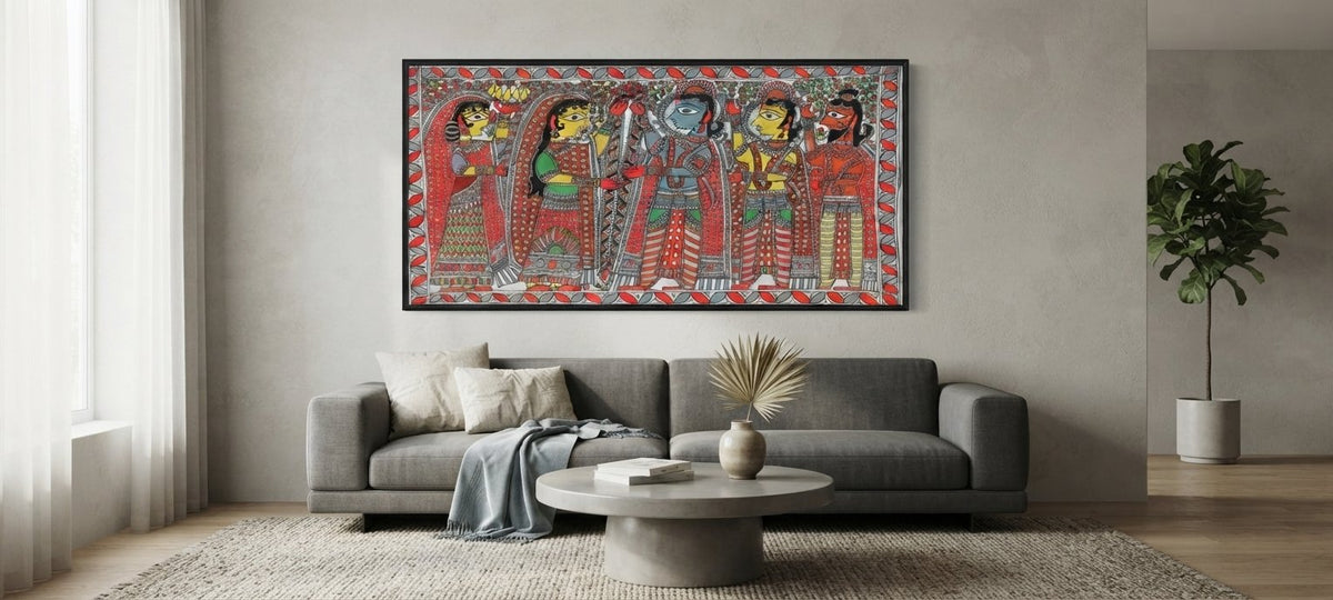 Traditional Indian Mithila Artwork