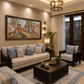 Rural Indian Village Scene shown in a room setting