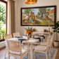 Rural Indian Village Scene shown in a room setting