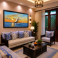 Sailing Sunset Oil Painting shown in a room setting