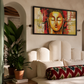 Serene Buddha Abstract Art shown in a room setting
