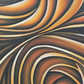 Swirling Warmth Abstract Canvas, brushwork detail