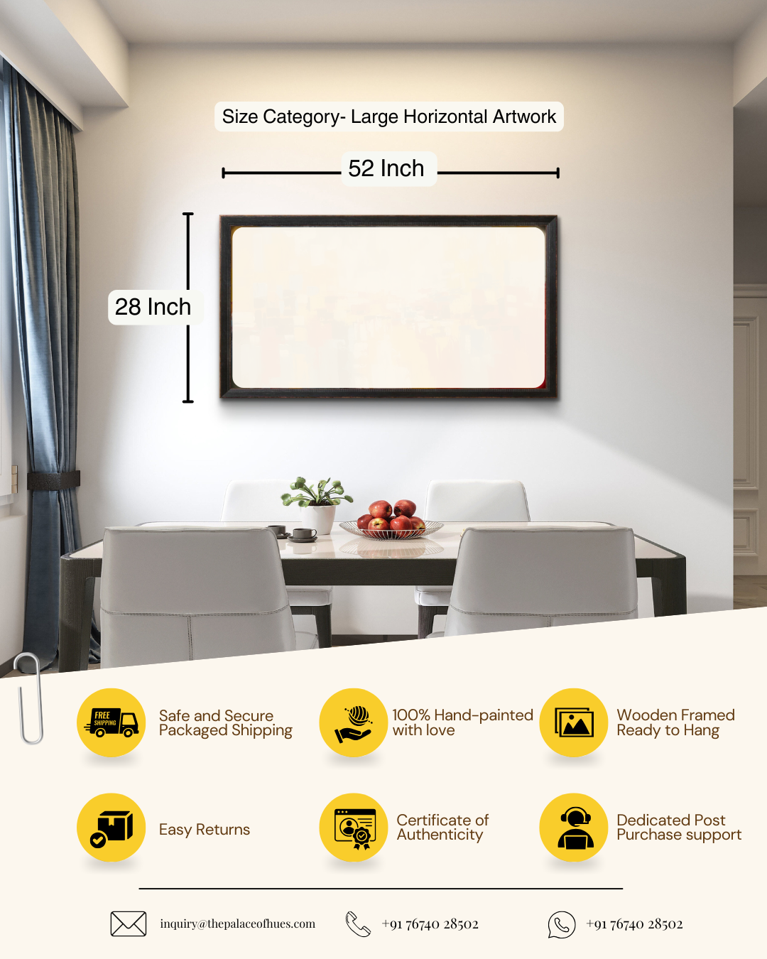 Size Category - Large Horizontal Artwork, 52 x 28 inch