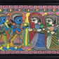 Traditional Indian Madhubani Art, framed