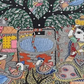 Traditional Indian Village Scene, brushwork detail