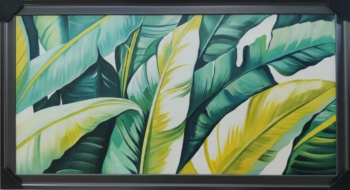 Tropical Leaf Canvas Art, framed