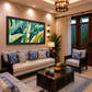 Tropical Leaf Canvas Art shown in a room setting